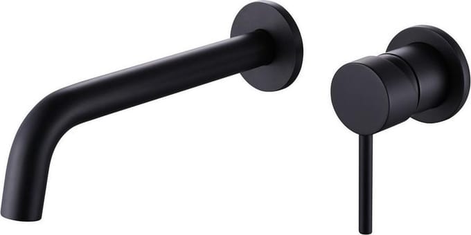 Diamond Line Eva - Wastafelmengkraan - Inbouw - Rond - Mat Zwart - 1 Greeps