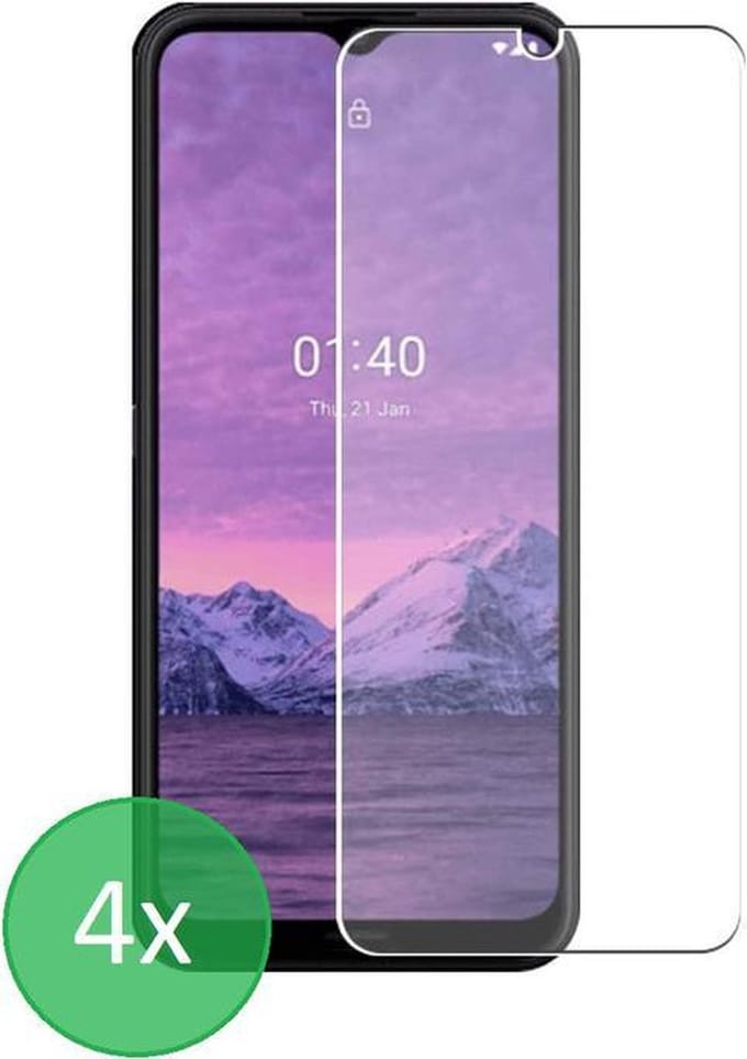 Geschikt Voor: Nokia 1.4 - 4x Screenprotector - screen protector - glas - bescherm - beschermglas