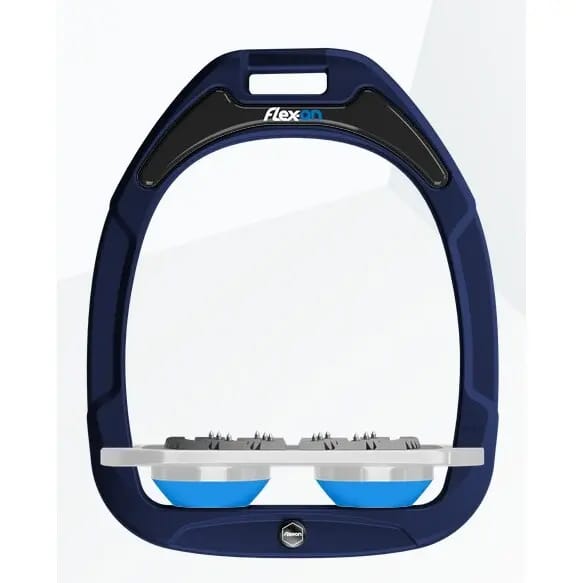 Ultra Grip Plat Stijgbeugels Marine/Grijs/Blauw Flex-On Green Composite