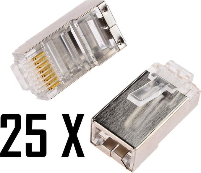 RJ45 CAT 5 / CAT5E STP FTP Connector - 25 stuks