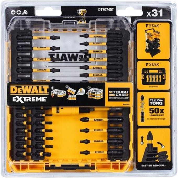 DeWalt EXTREME® FlexTorq™ - Schroefbit Set - 31 Delig - Magnetische Opname
