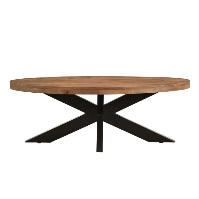 Salontafel Sturdy Ovaal - 70 x 130 x 45 cm - mangohout - Bruin