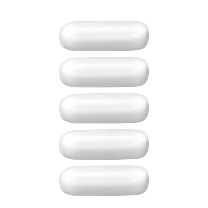 5 Stuks Magnetische Roerder Mixer Type C Roerstaafjes Spinbar Laboratorium PTFE Roerstaaf 5x15mm white
