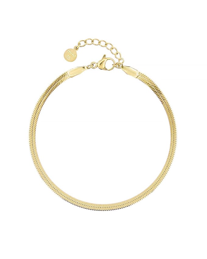 Mint15 Snake Chain Armband - Goudkleur RVS/Stainless Steel
