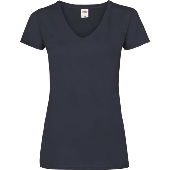 Fruit of the Loom Dames/Dames Valueweight V Hals T-shirt (Deep Navy)