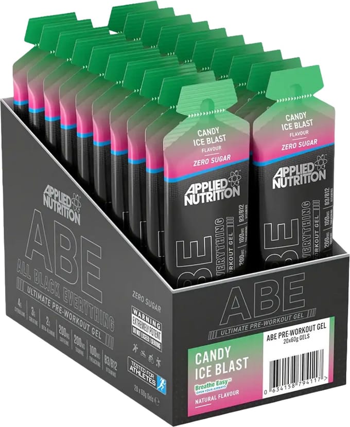 Applied Nutrition - ABE Preworkout gels - 20x60ml - Candy Ice Blast - pre-workout - on the go - ready to use - rtd