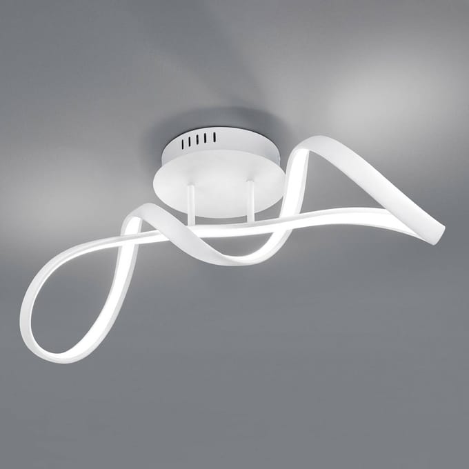 Reality Leuchten LED plafondlamp Perugia met switch-dimmer, wit