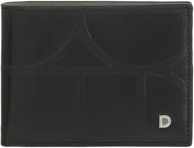 DuDu Up! Portemonnee RFID-bescherming Leer 11 cm - Jongens - Horizontaal - black-taupe