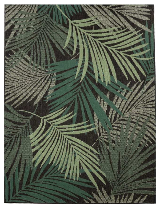 Binnen- en buitenkleed Ostenza zwart 80x150 cm