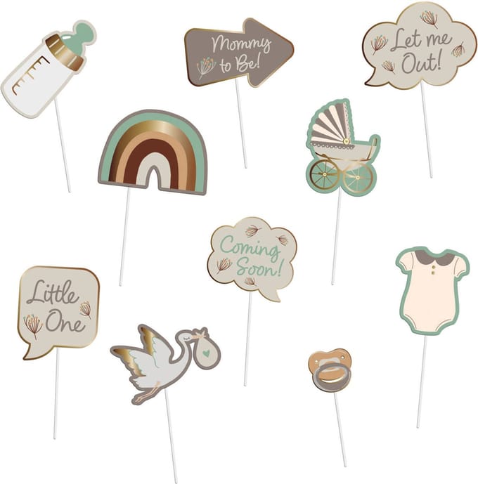 Folat - Photobooth set blooming baby little one - 10 stuks