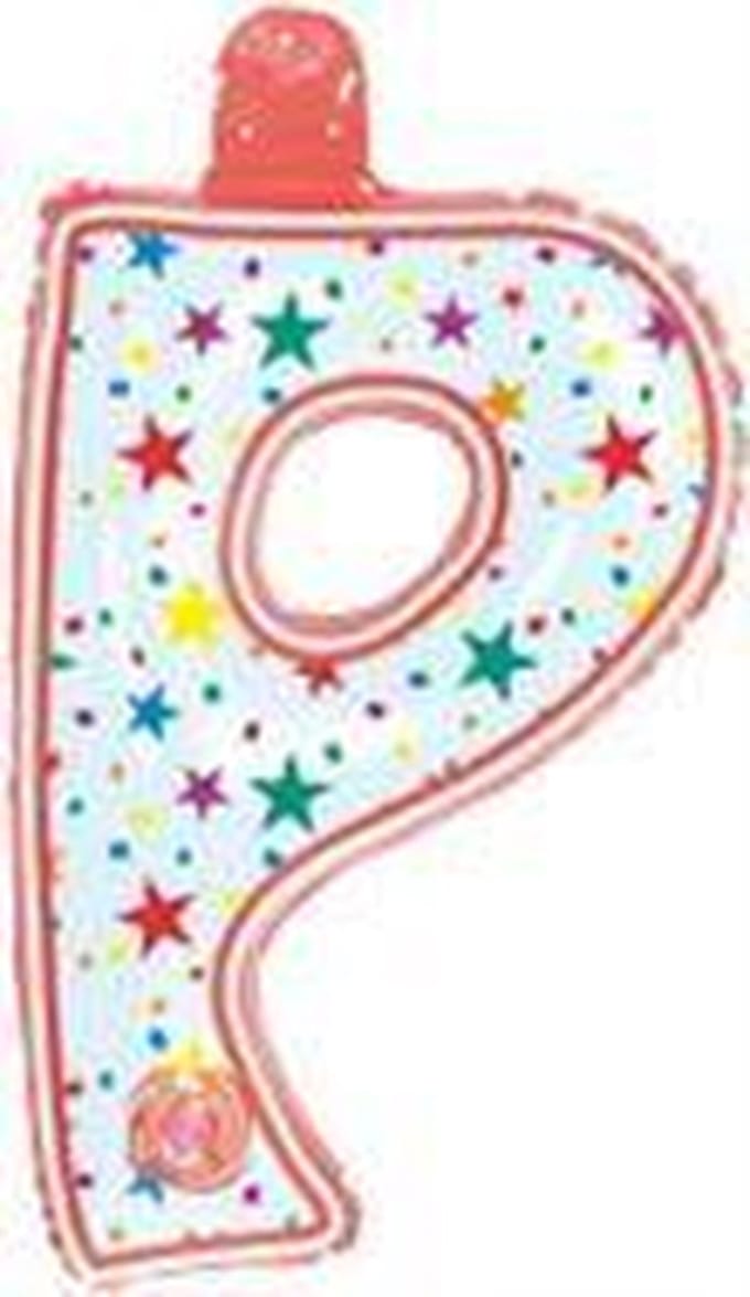 opblaasbare letter P multi color