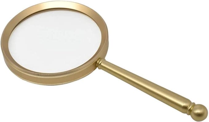 Educatieve Loep - Vergrootglas Ouderen - Lezen Hobby - HD Aluminium Frame - 7.5 cm Lens - Goud