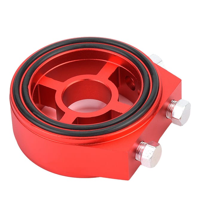 Universele Aluminium Oliekoeler Sandwichplaat Oliedruk Temperatuurmeter Adapterkit black