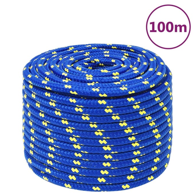 vidaXL - Boottouw - 14 - mm - 100 - m - polypropeen - blauw