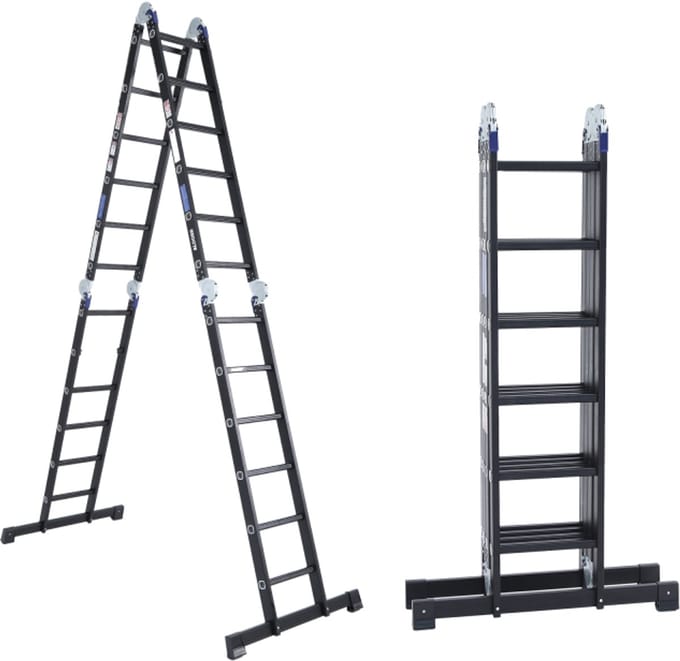 ALDORR Professional - Vouwladder 4 x 6 treden zonder platform - Aluminium - 3,10 meter