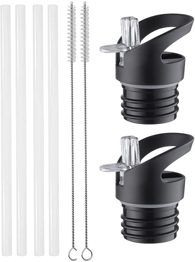 Dailygoody - Set van 2 Vervangende Rietjes met Hoed voor Hydro