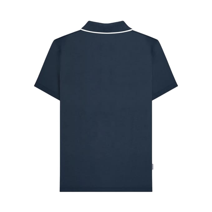 Lambretta Heren Gingham Polo Shirt (Marineblauw)