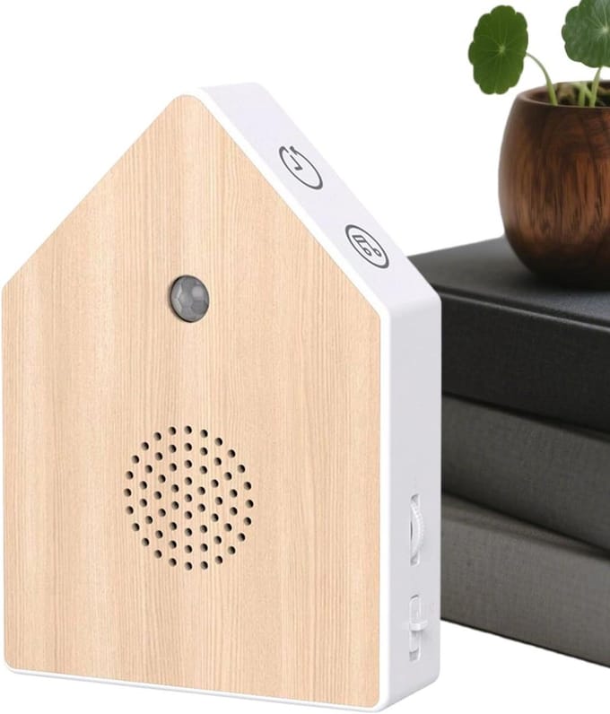 Slaapgeluidsmachine - Ontspannende speaker - Rustgevende sfeer - Bewegingssensor - 14.1 cm - Houtkleur