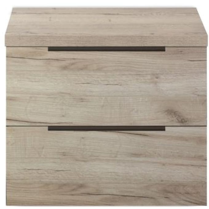 Seville Badmeubelset 60 cm - Wastafelblad Craft Oak Edge Greep