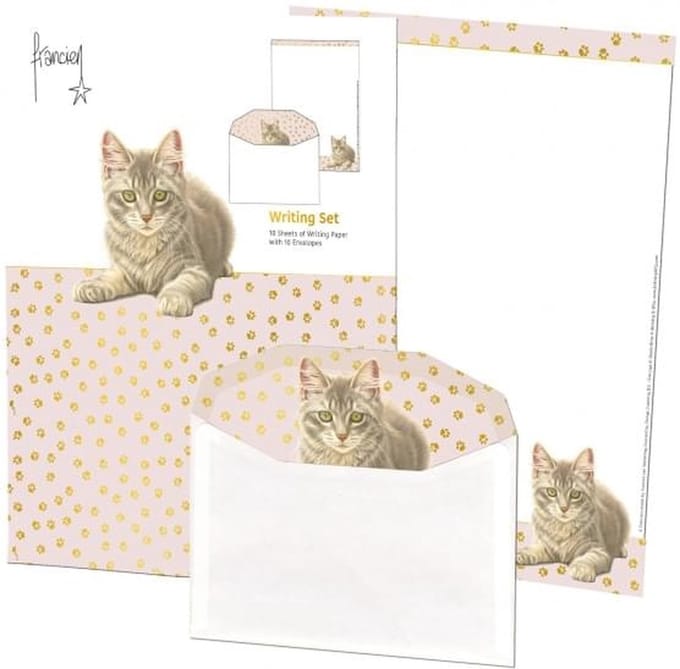 Briefpapier met enveloppen: Franciens Kittens