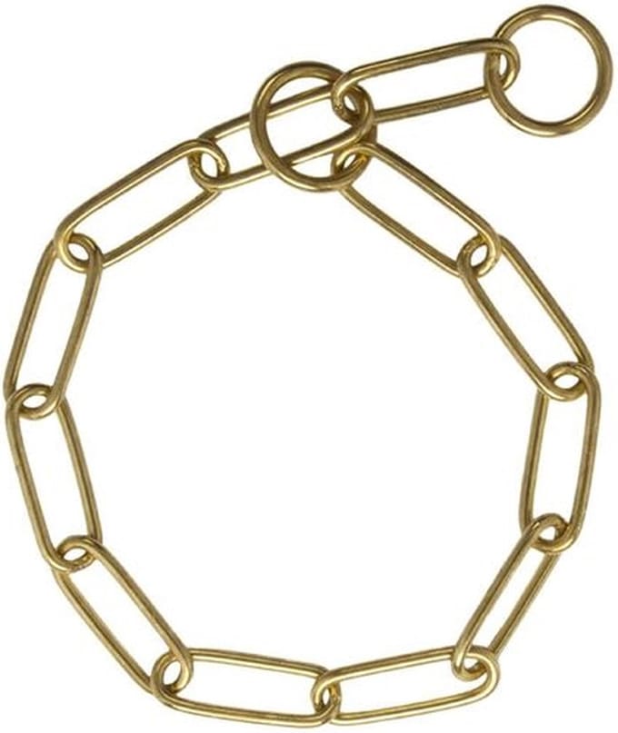 Correctieketting lange ovale schakel - Messing - 4mm x 54cm
