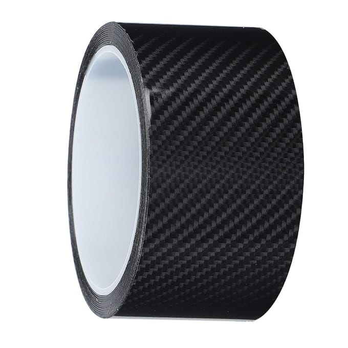 Zwarte Koolstofvezel Beschermfolie Autodeurrandbeschermer Krasbestendige Sticker(5cm x 3meter ) black