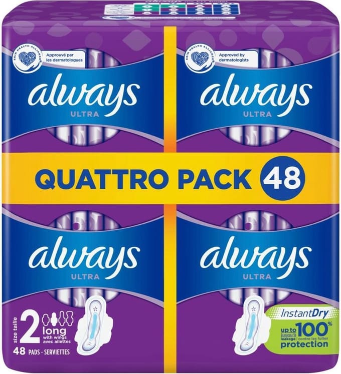 Always Ultra - Maandverband - 2 Long With Wings - Instant Dry - 48st
