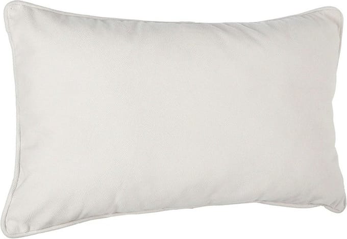 Atmosphera Bank/sierkussens huiskamer Sophia - 30 x 50 cm - Ivoor Wit - polyester - met rits