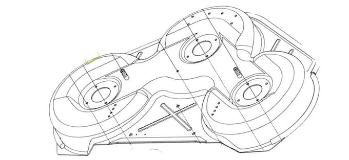 Husqvarna kaal maaidek 112cm r400 p524