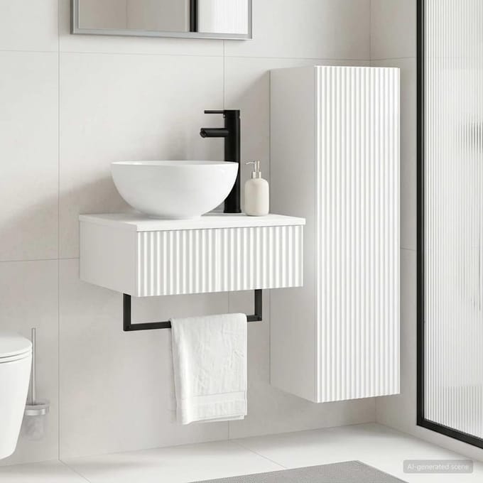 vidaXL - Badkamerkast - set - 2 - st - Hoogglans - Wit - 33 - x - 34,5 - x - 100 - cm
