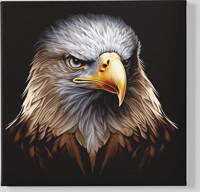 Vierkant Canvas Schilderij - Roofvogel - Adelaar - 100x100x2 cm