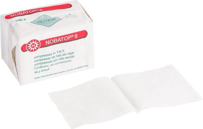 Nobatop - Gaaskompres 5 x 5 cm (100 stuks) Niet steriel