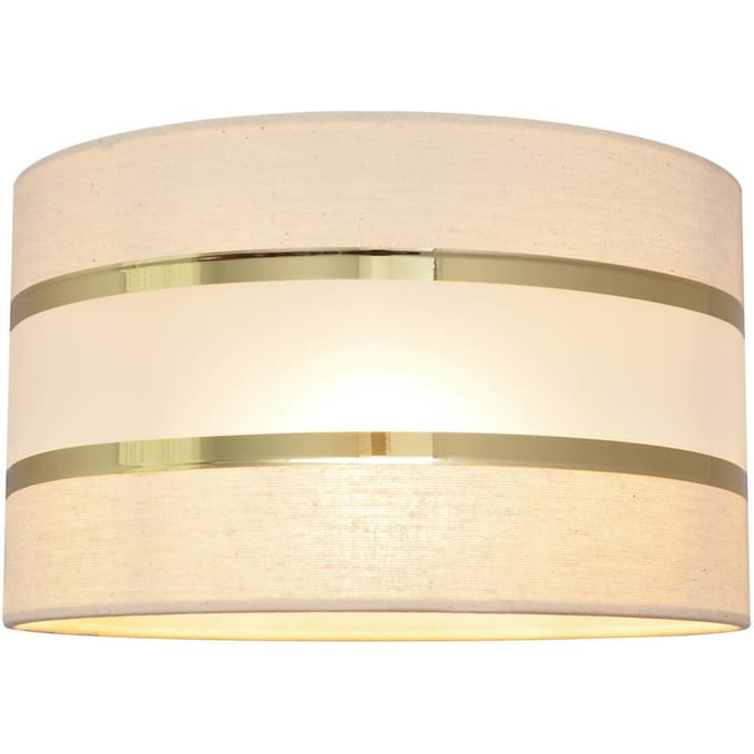 HELAM Lampenkap Helen E27 Ø25/hoogte 15 cm ecru-goud