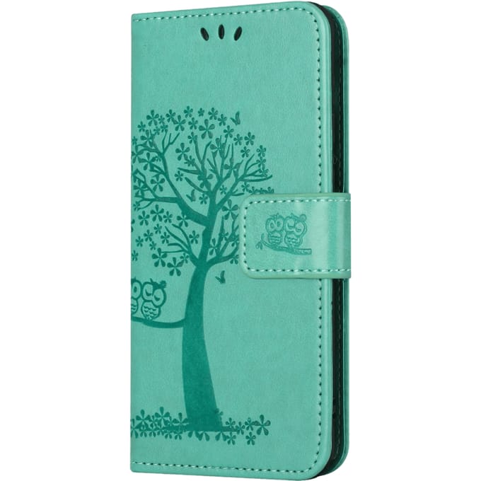 Comfycase Samsung Galaxy A55 Bookcase Hoesje Uiltjes Groen
