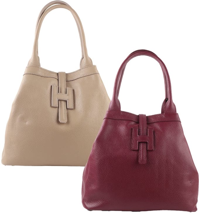 Giuliano lederen handtas Mirella - Made in Italy - Bordeaux