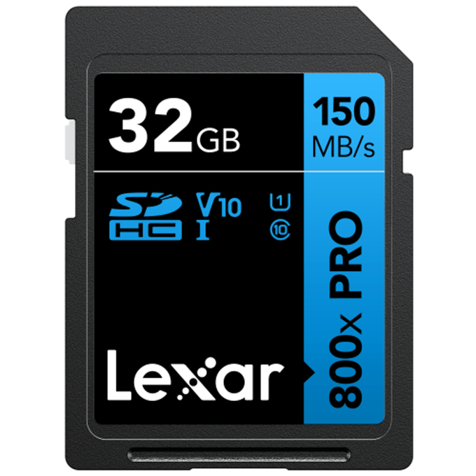 Lexar SDHC 800x PRO Blue Series 32GB UHS-1 V10 - Read 150MB/s