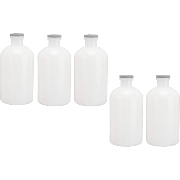 5 stuks Veterinaire Spuiten Flessen 100ml PP Herbruikbaar Vee Dier Injectie Flessen white