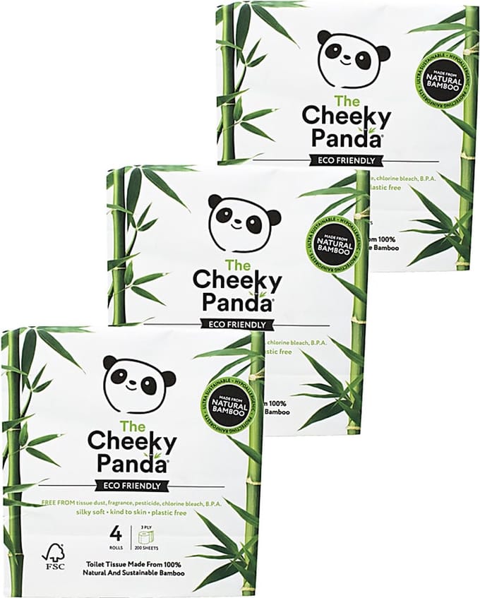 The CheekyÂ PandaÂ Toiletpapier Bamboe (3x4)