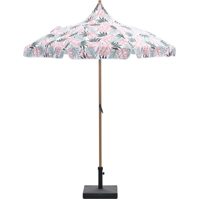 Garden Impressions Aloha stokparasol Ø200 cm light teak look palm forest