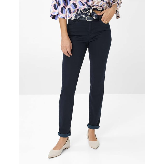 Brax Dames Broek  Style SHAKIRA NAVY, donkerblauw, maat 32