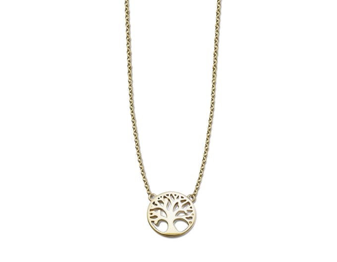 Ketting Levensboom Zilver Gold-Plated XN006G 42-45cm