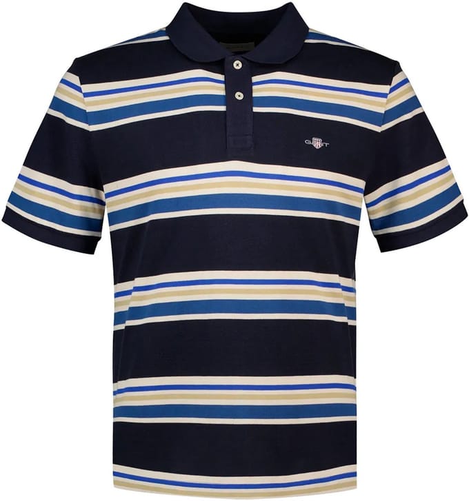Gant 2014107 Korte Mouw Poloshirt Blauw M Man