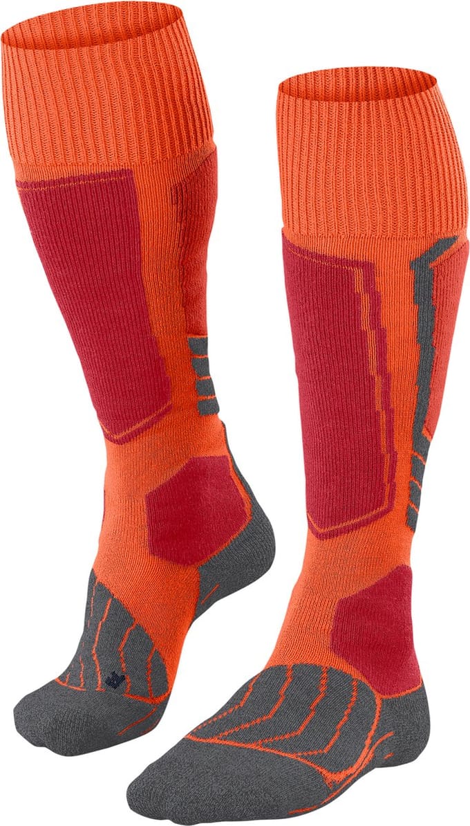 FALKE SK1 warm dik wol functioneel materiaal skisokken heren orange - maat 39-41