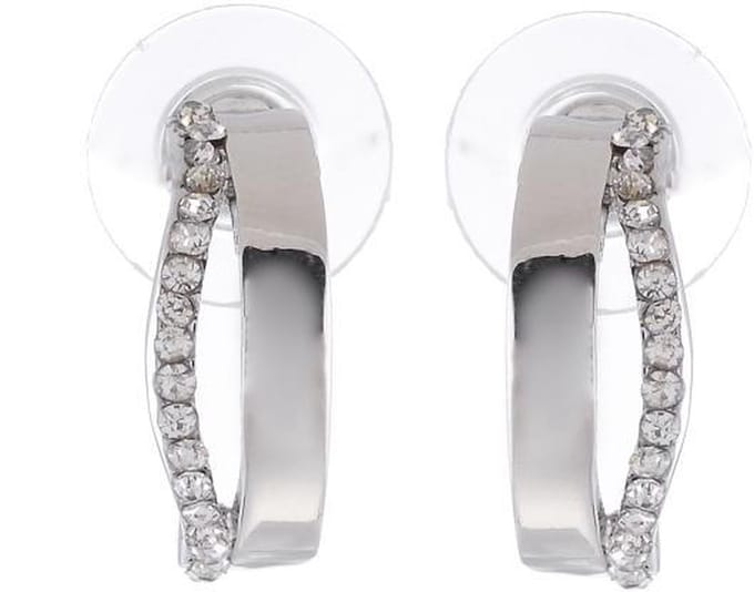 Behave - Oorbellen - Dames - Zilverkleur - Elegant - Met Steentjes