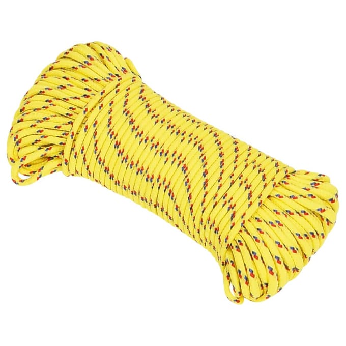 vidaXL Boottouw 5 mm 500 m polypropyleen geel