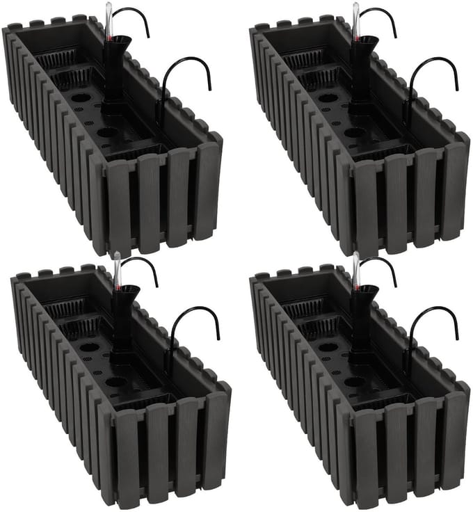 KADAX - Balkon Bloembak - Grijs - 60cm - Set van 4