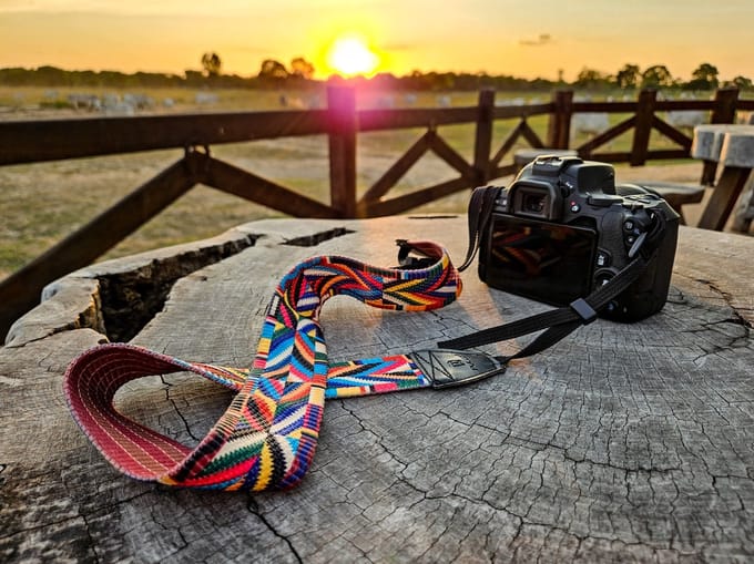 DESCENT | Camera riem | Multi Color - print - DSLR - Spiegelreflex - Digitale camera - belt - universeel