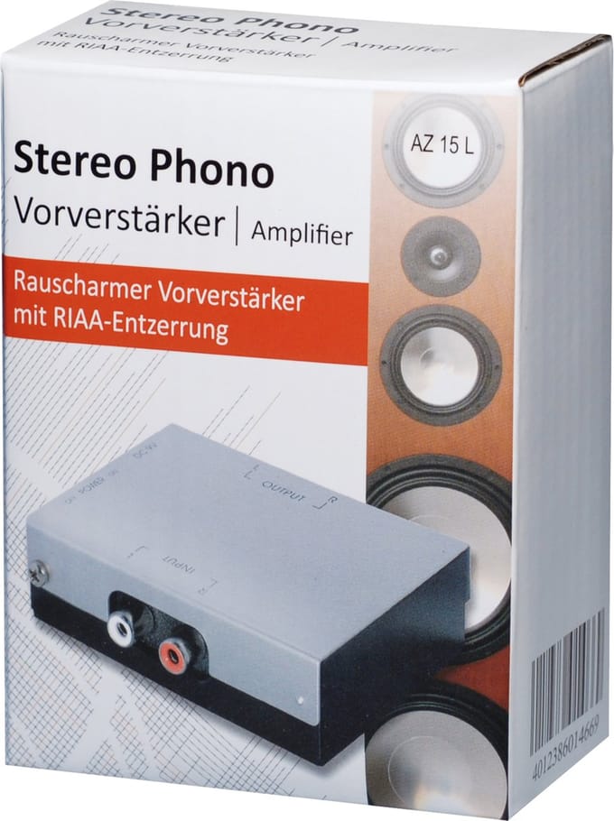 Voorversterker (PRE AMP) voor draaitafels (1x Phono) / zwart
