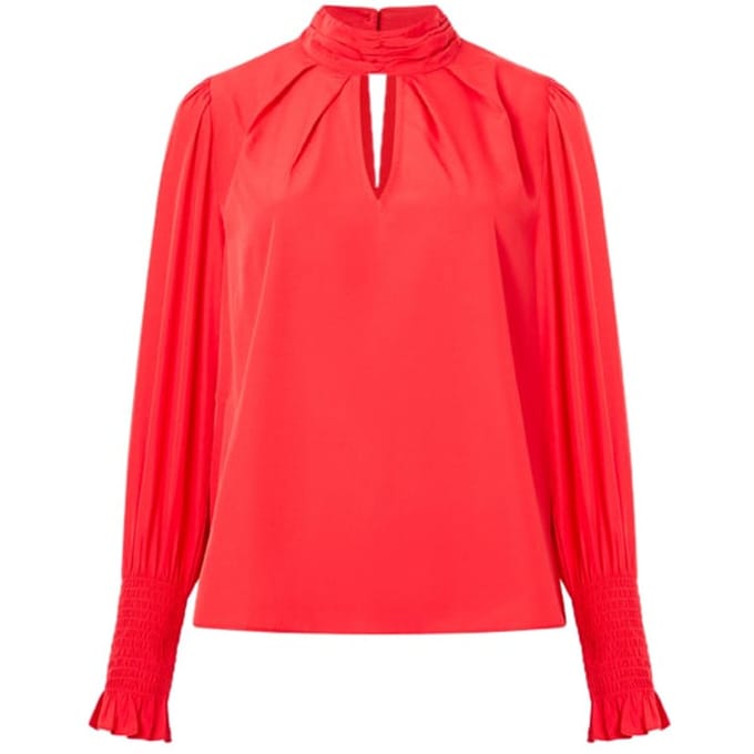 French Connection Crepe Light Keyhole Ls Red Taglia: 8 | Magliette intime Outlet | Donna | Rosso