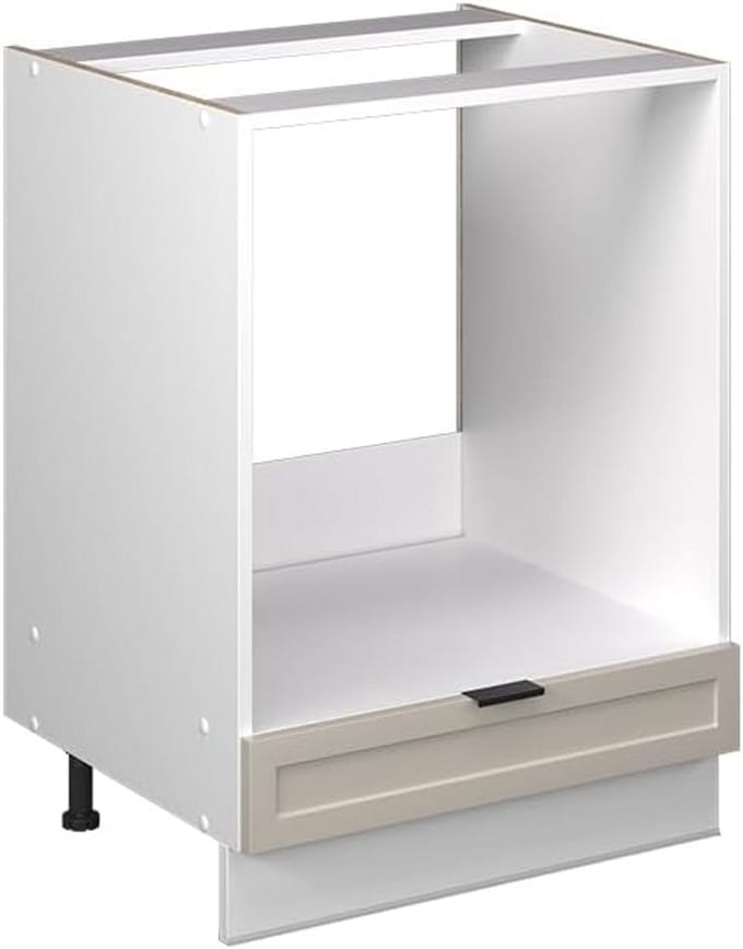 Inbouwkast Oven en Fornuis Hoekmodule Grijsbeige 60 cm